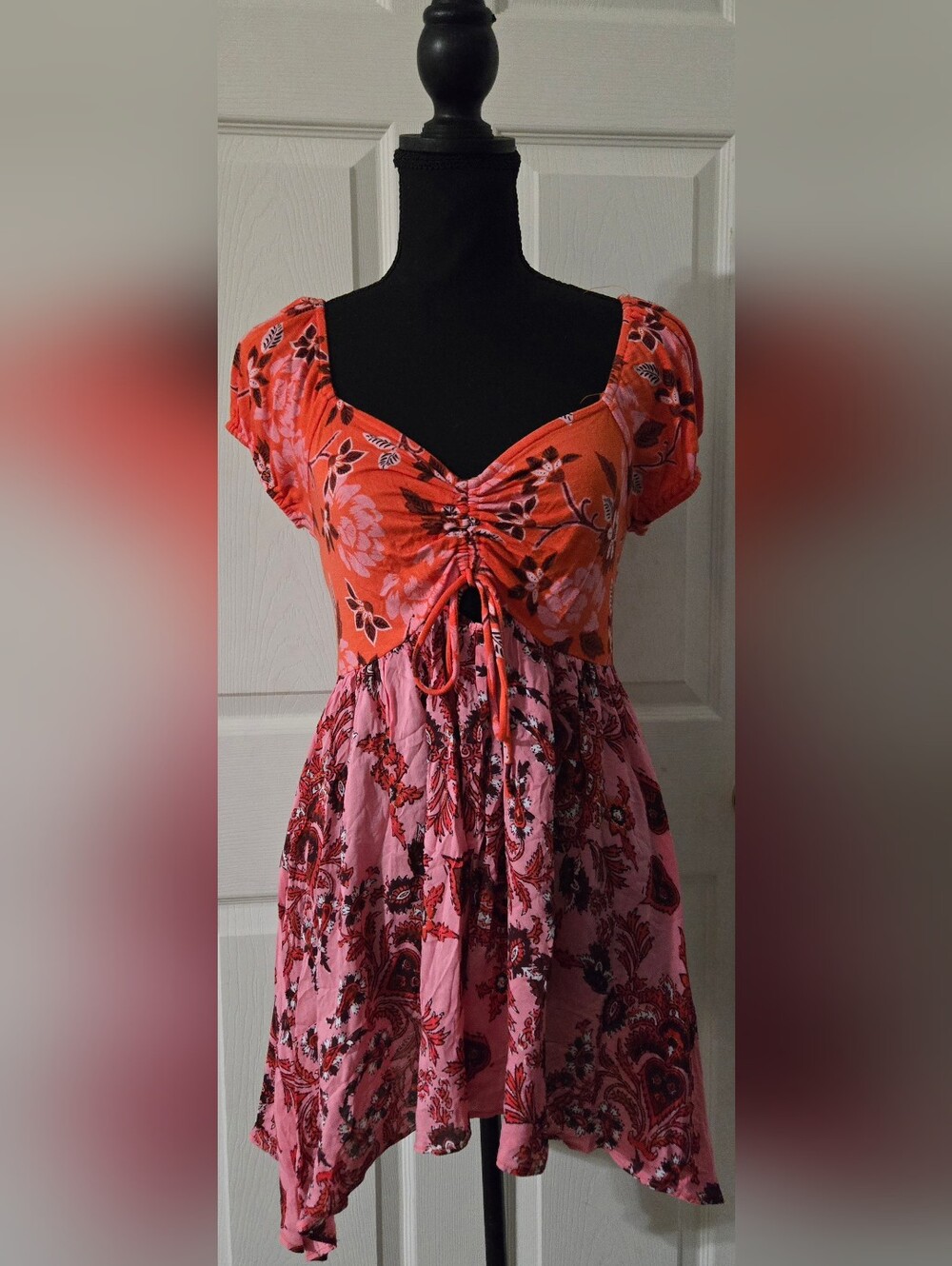 Free People Paisley Babydoll Top